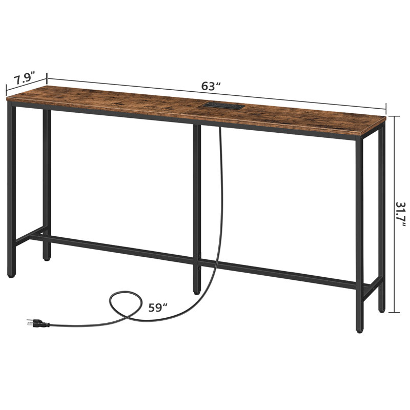 17 Stories Console Table with Power Outlet & Reviews Wayfair Canada